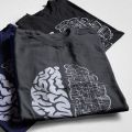 COOLMIND 100% Cotton Top Quality Print Men T Shirt Casual Loost Brain Print Men Tshirt Funny Cool Men Tshirt Loose Tee Shirts. 