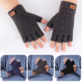 1 Pair Winter Gloves For Men/women  (Free Size) Warm Wool Fingerless Gloves Driving Bike Cycle Sports Half/Full Finger Touchscreen Writing Thick Elastic Gloves. 