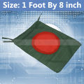 1 ft x 8 inch Bangladesh National Flag Set B China Fabric Potaka Perfect for Any Occasion Display Patriotism Celebrate Victory or Independence Day Stationery Craft item Green And Red Color Post-it Notes Awesome Gift Item. 