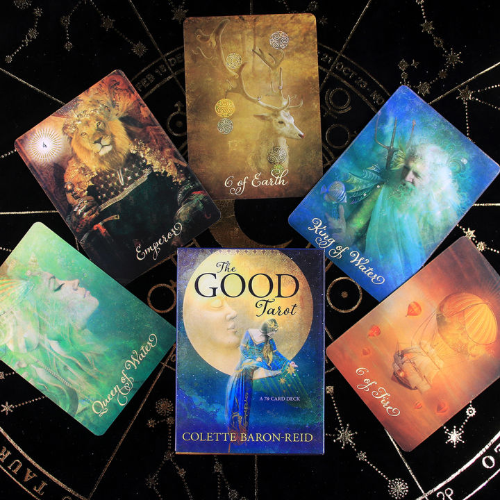【ZOETN-HOT TOY Store】Mucha Cards Tarot Deck Card Game Toy Tarot Divination Card Board Guidance Divination for beginners with guidebook