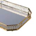 Mirror Serving Tray Fruit Plate Mirrored Tray for Vanity for Food Snack Cake. 
