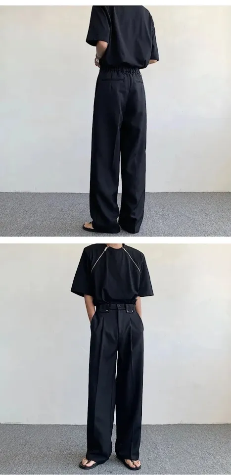 knee length dresses for ladies Men's Black, Flat Front, Comfort-Waist Dress Pants