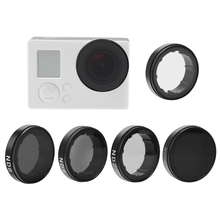 Round Lens Filters Kit Set(ND2/ND4/ND8/ND16/UV) Protector Protective Glass Replacement for GoPro Hero4/3+/3