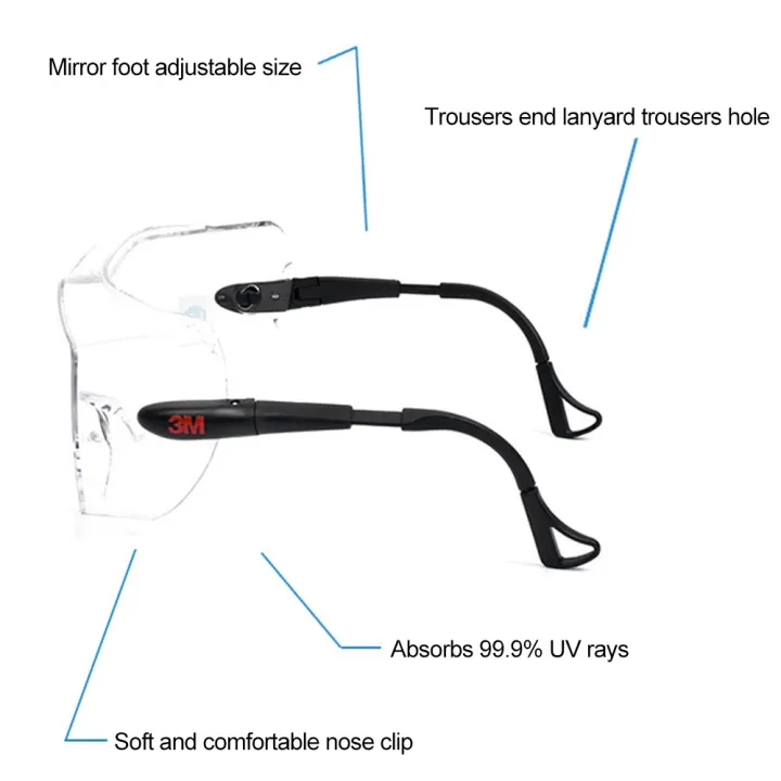 NEW%203M%20/%2012308%20Clear%20Glasses%20Anti-Fog%20Safety%20Goggle%20Eyewear%20for%20Eye%20Protection%20Personal%20Protective%20Equipment%20-%20Image%205
