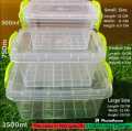 Plastic Fair Food Storage Box Container With Lid - 3pcs Set 1500ml 750ml 300ml. 
