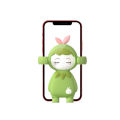 Iba Rabbit Creative Phone Holder Car Air Outlet Center Console 360 ° Rotating Anti slip Navigation Bracket.