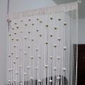 【User-friendly】 Elegant Rose Flower String Curtain Room Divider 1*2M Door Curtain Solid Color Tassel Window Curtain Home Decor. 