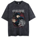 T-shirt Oversized Acid Washed Tee Print Graphic T-shirt For Unisex Adults' Acid Wash 100% Cotton Casual Daily. 