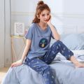 Spring Women Pajamas Short Sleeve Pijama Female Pajama Set 5XL Pyjamas Cotton Pajamas For Women Sleepwear Homewear Sleep Lounge.