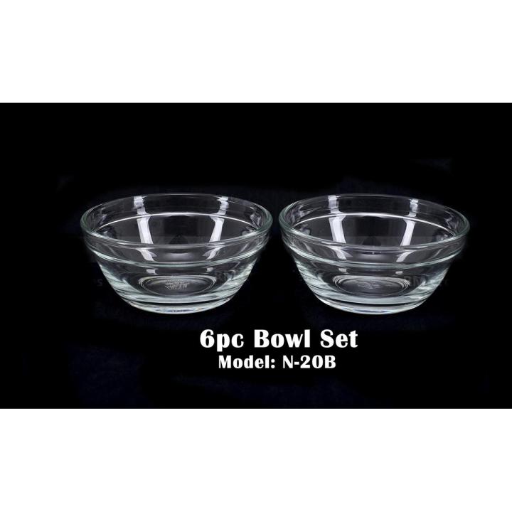 6Pcs Glass Bowl Set Nasir N-20B