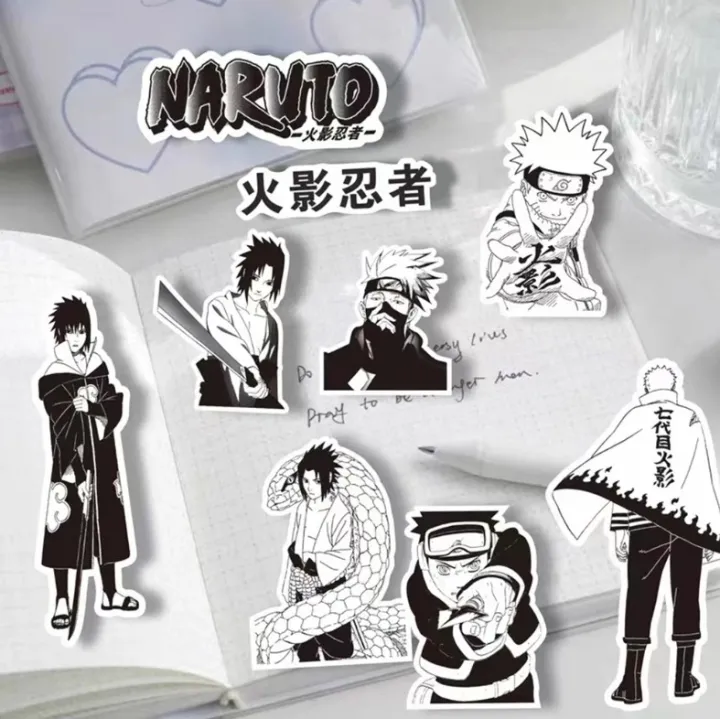 65Pcs/Sets%20One%20Piece%20Roronoa%20Zoro%20Luffy%20Black%20&%20White%20PVC%20Waterproof%20Stickers%20For%20Wall%20Guitar%20Luggage%20Laptop%20Note%20Book%20-%20Image%202
