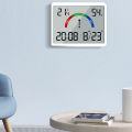 GC Temperature Humidity Meter Multi-function Magnetic Design Large Screen Electronic Alarm Clock Digital Thermometer Meter. 