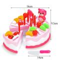 37/55/80PCS Children Play Simulation Kitchen Toy Happy Birthday Cake DIY Food Cutting Set 3. 