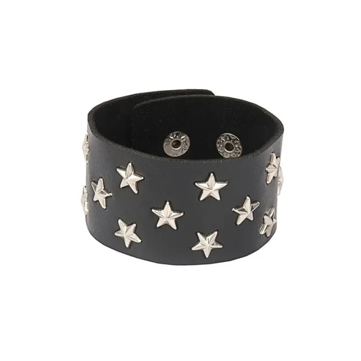 2022%20Skull%20Star%20Heart%20Punk%20Gothic%20Rock%20Three%20Row%20Metal%20Stud%20Spikes%20Rivet%20Pu%20Leather%20Wristband%20Bangle%20Wide%20Cuff%20Bracelet%20Sarcasmsm%20-%20Image%207