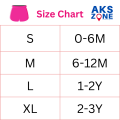 3 PCS Printed Soft Cotton Half Pant for Baby Girls - Multicolor Combo Pack.