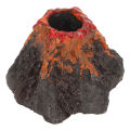 Volcano Aquarium Decoration, Aquarium Volcano Ornament Realistic Resin Fade Resistant for Fish Tank Bubble Stone Decoration. 