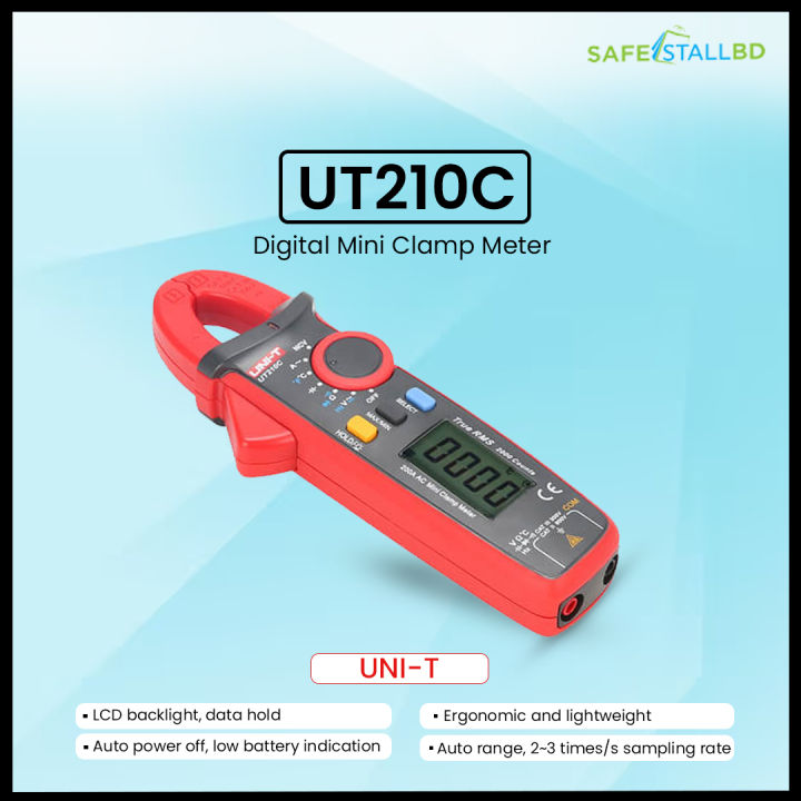 UNI-T Mini Digital Clamp Meters AC/DC Current Voltage UT210C Series True RMS Auto Range VFC Capacitance Non Contact Multimeter