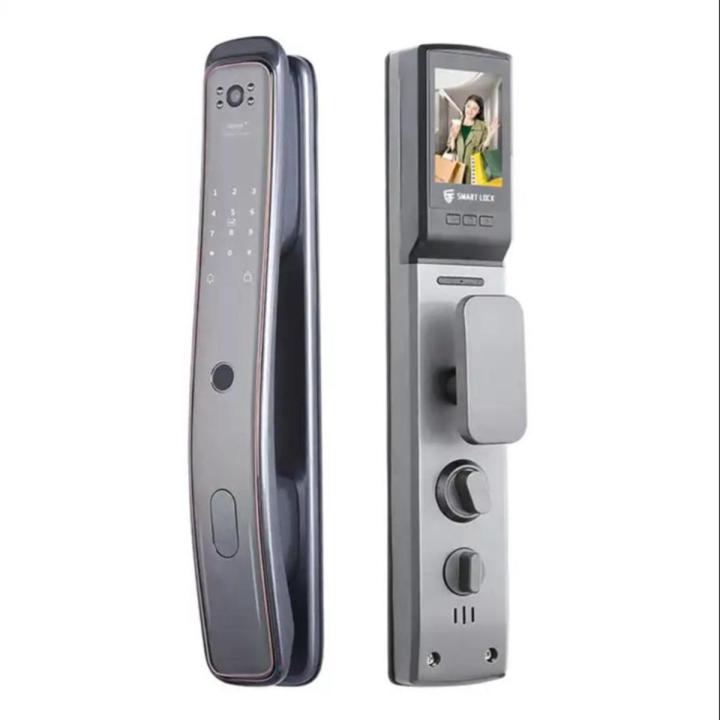 High Security Fingerprint Digital Wifi Smart Door Lock Connected Camera Monitor Send Photo To Mobile