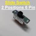 5Pcs- DPDT Slide Switch 2 Positions 6 Pin Panel Mount Big Size Switches For Electrical DIY. 