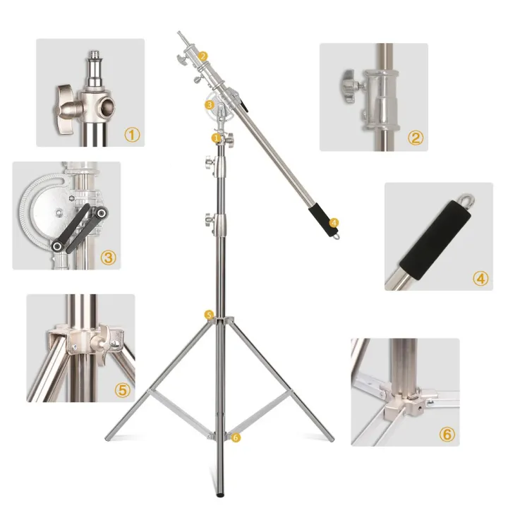 SH%20106cm-249cm%20Stainless%20Steel%20Cross%20Arm%20Bar%20With%20Weight%20Bag%20Photo%20Studio%20Accessories%20Extension%20Rod%20Photo%20Studio%20Kit%20Light%20Stand%20-%20Image%206