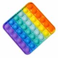 Pop It Bubble Toy for Kids, Family, Rainbow Color Square. 