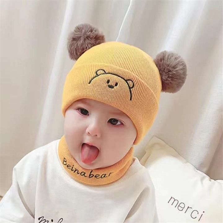Baby%20Knitting%20Hat%20Cotton%20Ear%20Cap%20for%20Boys%20and%20Girls%20Winter%20Hat%20Scarf%20Set%20Infant%20Accessories%20Thick%20Woolen%20Hat%206%20Months-2%20Years%20-%20Image%204