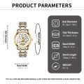 Fashionable Business Men's Watch With Hollow Design, Calendar Waterproof Durable Wrist Watch. 