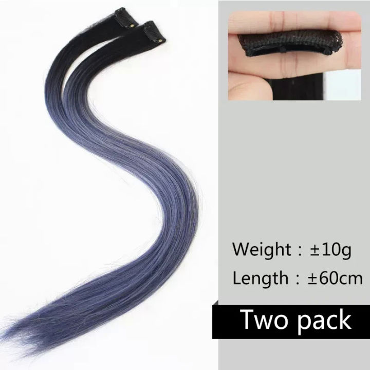 Long%20curly%20hair%20Color%20Hair%20Piece%20Hair%20Extensions%20Clip%20In%20Highlight%20Rainbow%20Hair%20Streak%20Pink%20Synthetic%20Hair%20Strands%20on%20Clips%20-%20Image%209
