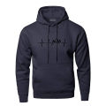 Mountain Heartbeat Hoodies Sweatshirt Men Sound Ray Diagram Hooded Sweatshirt Hoodie Winter Autumn Print Black Gray Sportswear. 