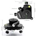 CLUBIONA Aluminum Alloy 360° Fine Tuning Holder Pivoting Base Tripod Adapter Bracket Stand for 1/4 inch Threaded Laser Levels.
