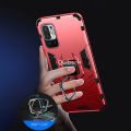 Quiberk for Xiaomi Redmi Note 10 5G Case Shockproof Armor Metal Ring Stand Holder Hard Protective Cover. 