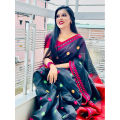 Traditional Handloom Half Silk Ball Moni Jamdani Saree - Elegant Choice for Women - Ideal for All Seasons and Occasions. 