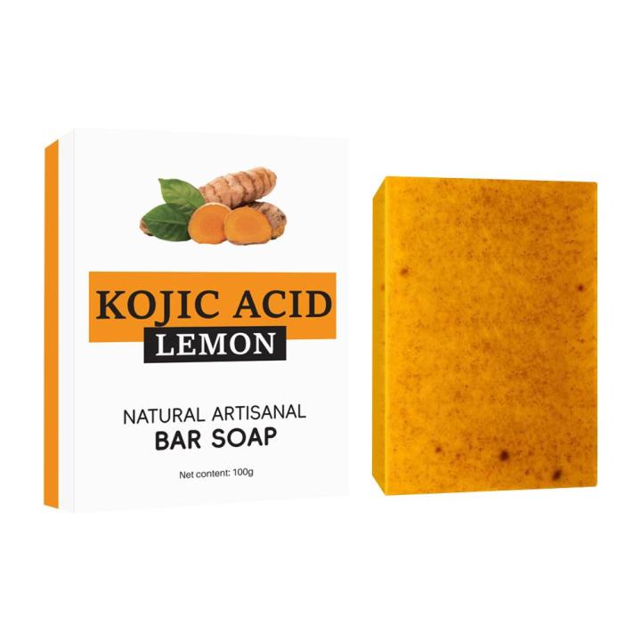 Lemon%20Turmeric%20Kojic%20Acid%20Soap%20Bar%20Turmeric%20Face%20And%20Removal%20Acne%20Oil%20Skin%20Body%20Care%20Soap%20Soap%20Body%20Whitening%20100g%20Care%20Con%20C5a4%20-%20Image%205