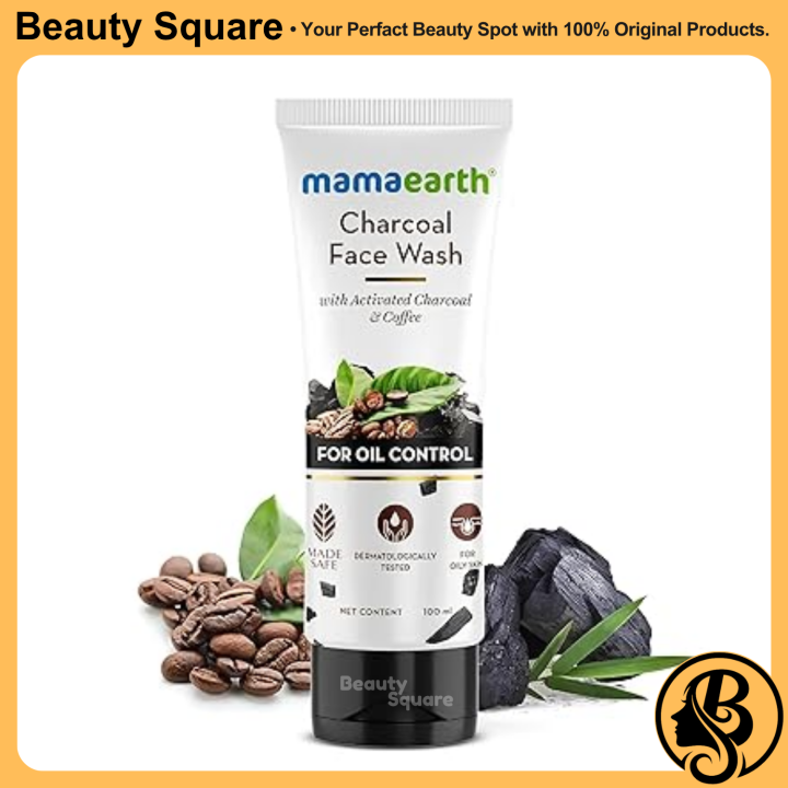Mamaearth Charcoal Face Wash with Activated Charcoal & Coffee for Oil Control (100)ml