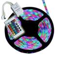 SUPERNIGHT 5M 16.4 Ft SMD 3528 RGB 300 LED Color Changing Kit with Flexible Strip Light 24 Key IR Remote Control and Power Supply.