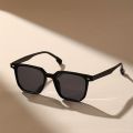 1pair Trendy Simple Large Square Frame Sunglasses, For Men Women Outdoor Travel Vacation Decors Photo Props , ideal choice for gifts. 