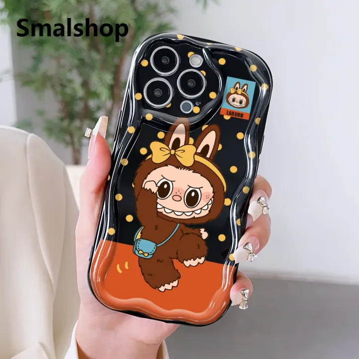 Smalshop%20Hontinga%20for%20Redmi%20Note%2010%205G%20Xiaomi%20Poco%20M3%20Pro%204G%20Back%20Cover%20Cute%20Labubu%20Phone%20Case%20Cream%20Texture%20Wavy%20Edge%20Soft%20Mobile%20Cover%20-%20Image%206