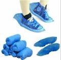 40-Piece Disposable Shoe Covers for Carpet Protection, Elasticated Anti-Slip Boot Covers, Blue.