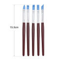 5pcs Rubber Tip Paint Brushes Clay Tools for Sculpture Pottery Color Shaping Blending Drawing Modeling Remove Fingerprints. 