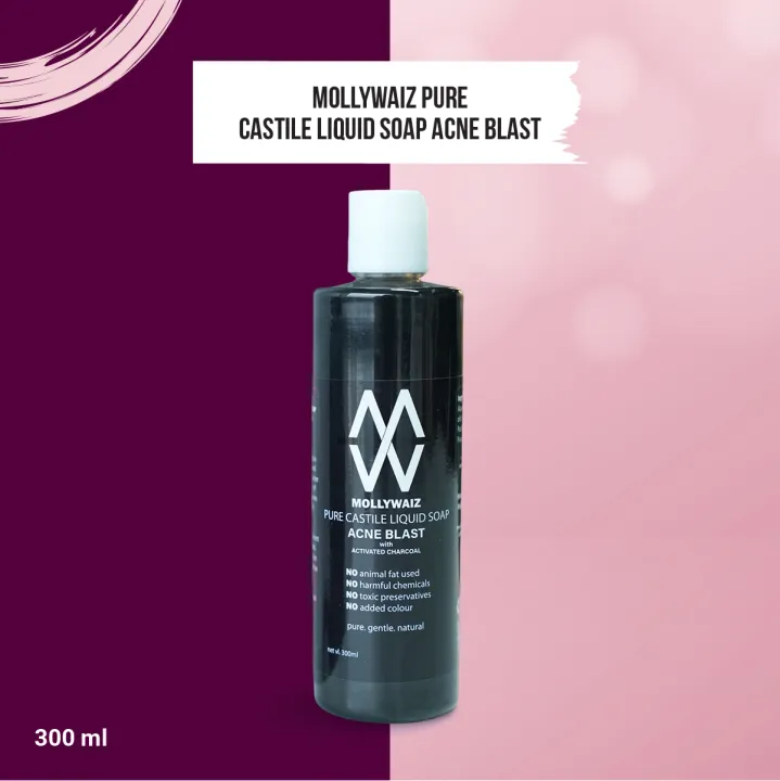 Mollywaiz%20Pure%20Castile%20Liquid%20Soap%20ACNE%20BLAST%20300ML%20Charcoal%20Face%20Wash%20&%20Body%20Wash%20-%20Image%203