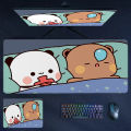 Rubber Keyboard Mat Cute Mouse Pads BuBu DuDu Mousepad Gamer Cabinet Carpet Stitched Edge Computer Pc Extended Non-slip Deskmats.