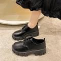 Hot Classic Black Platform Oxford Shoes Women Loafers Summer Autumn Casual Lace Up Flats Ladies Punk Gothic Leather Chunky Shoes Moonlight Shines. 