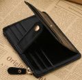 Men's Wallet Leather Credit Card Holder ID Card Rfid Blocking Zipper For Men - card holder.