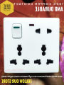 8 Pin Multi Function universal wall switch socket with 1 gang 1 way switch socket 8pin multi socket multiplug.