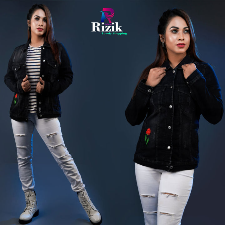 Denim%20Jacket%20Black%20Women%20Fashion%20-%20Image%203