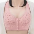 Printed Maternity Bra Front Button Silk Bra Comfortable Bra Ladies' Undergarments.
