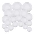 20 Pack Chinese Round White Paper Lantern,Paper Lanterns. 