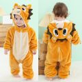 Baby Kigurumi Monkey Unicorn Cow Lion Animal Cosplay Costume Winter Plush Jumpsuit 1 to 4 Years Kids Girls Onesies Outfit Boys.