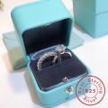 Brand Promise Ring Set Real 100% 925 Sterling Silver Diamond Engagement Wedding Band Rings for Women finger jewelry. 