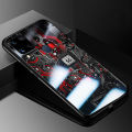 For Realme C15 case Explorer Version Theme Case Tempered Glass Protector Back Cover for RealmeC15 Clear Circuit Board Design Full Coverage Phone cases. 